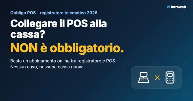 Collegare il POS alla cassa non è obbligatorio: basta un abbinamento online tra registratore telematico e POS