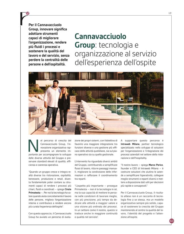 Pagina dell’articolo «Cannavacciuolo Group: tecnologia e organizzazione al servizio dell’esperienza dell’ospite»