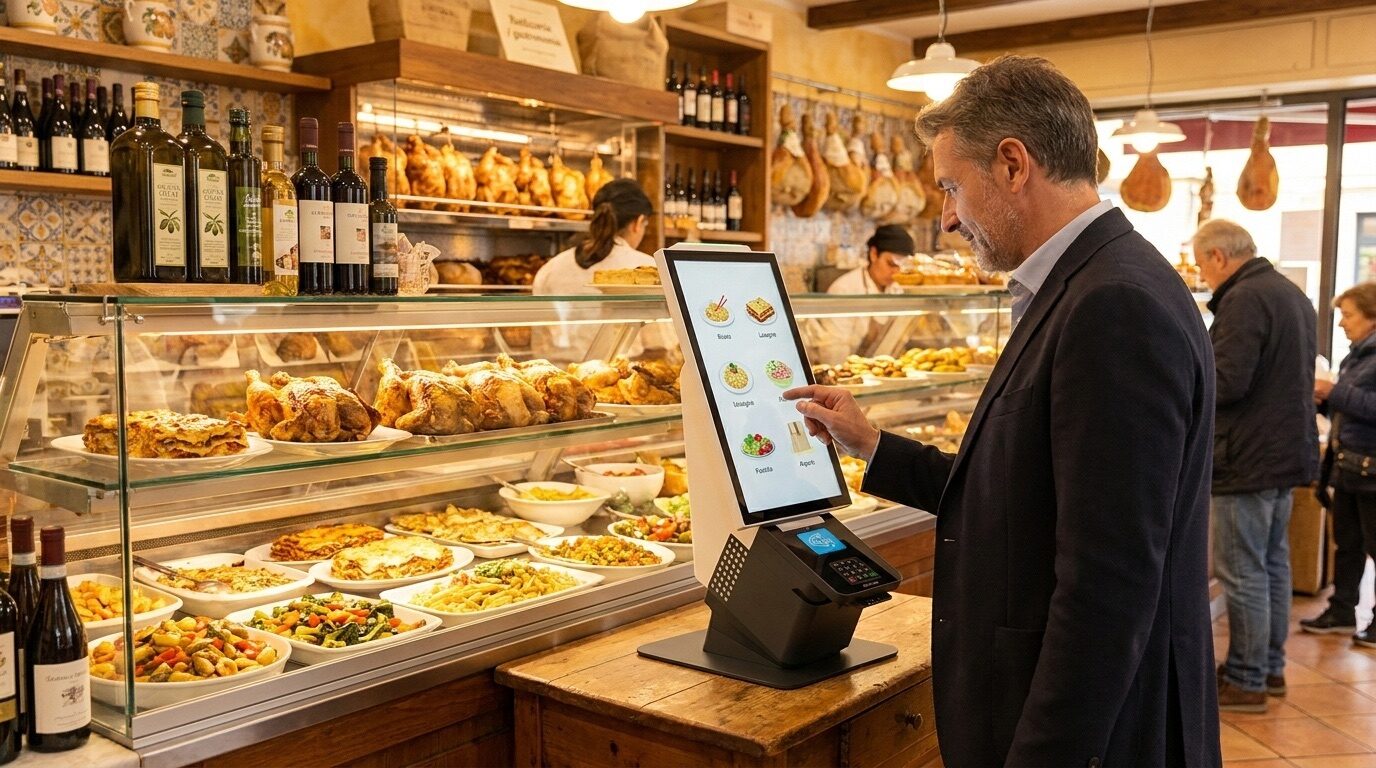 Totem Inkassa Micro in rosticceria e gastronomia