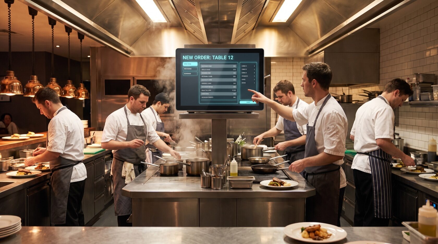 Ordine che arriva in cucina in tempo reale per un servizio più veloce