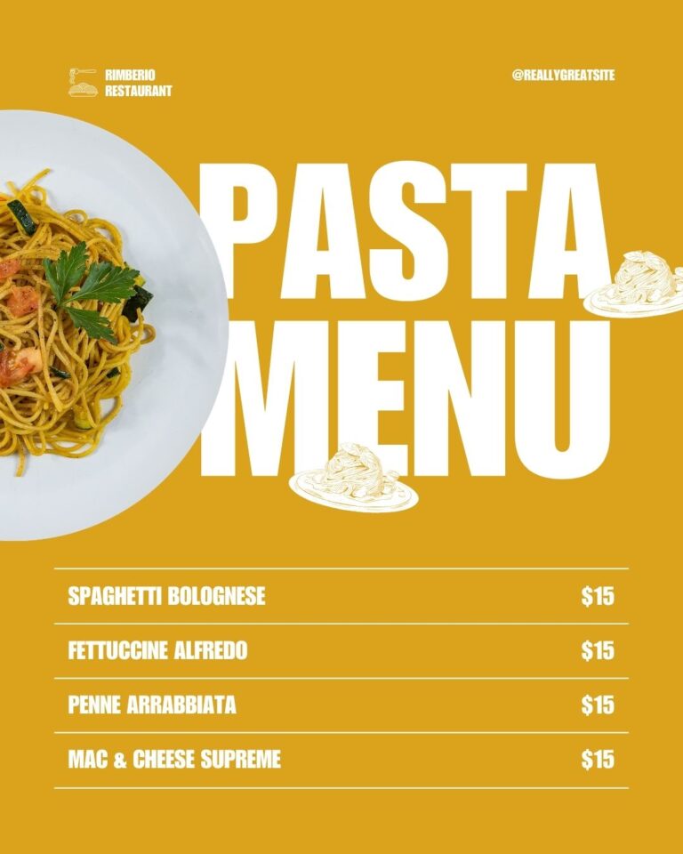 grafica del menu ristorante 5
